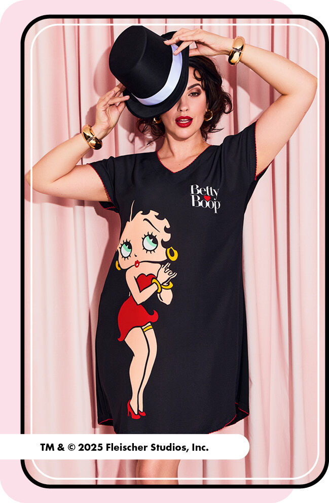 Modal Betty Boop V-Neck Nightie